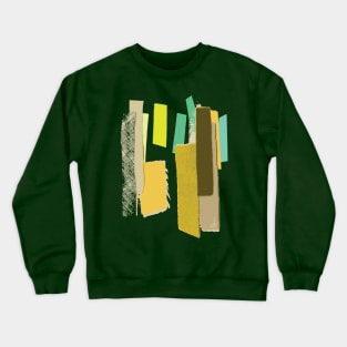 Geometric Color Swatches Illustration - Canary Yellow Crewneck Sweatshirt